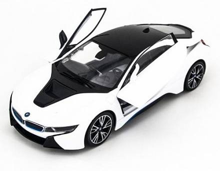 Машина на радиоуправлении BMW i8, вручную открывающиеся двери, цвет белый, 1:14 